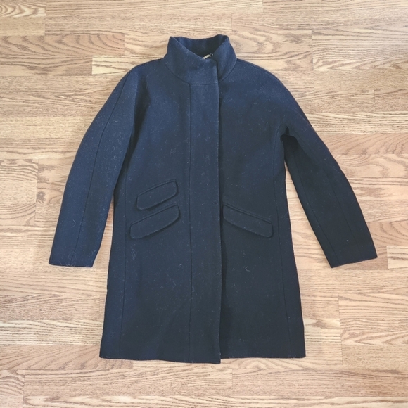 J. Crew Jackets & Blazers - EUC J.Crew Italian Stadium Cloth By Nello Gori Black Women's Coat, Size 4